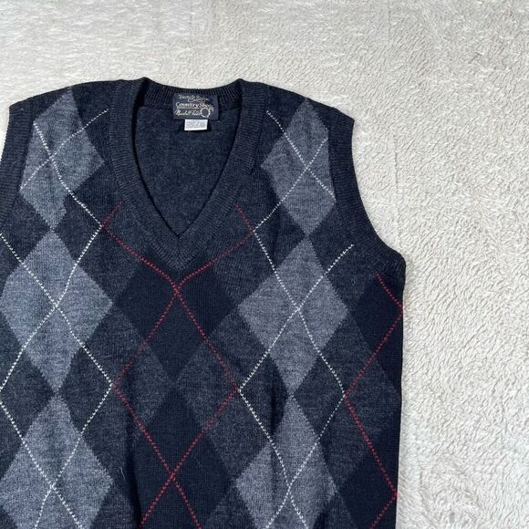 Vintage Tricots St Raphael Country Shop Marshall Fields Argyle Sweater Vest - Picture 2 of 6